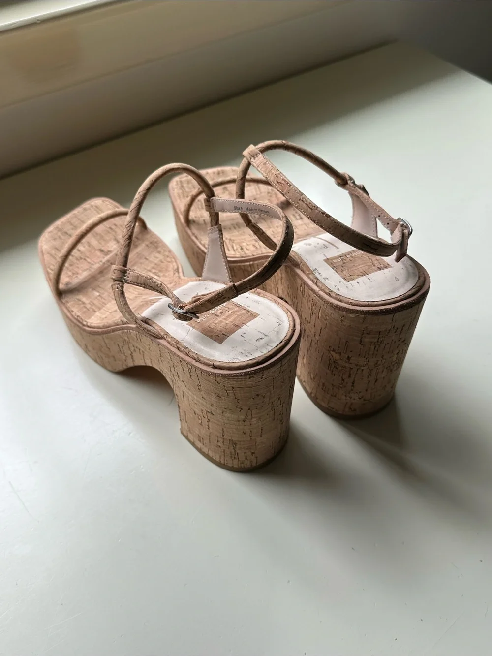 Dolce Vita Cork Platform Block Heel Sandals